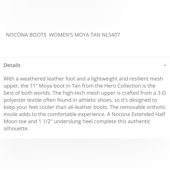 Nocona Leather Cowgirl Boots Tan Half Moon Toe 11” Tall Size 8.5 Women’s - Picture 2 of 9